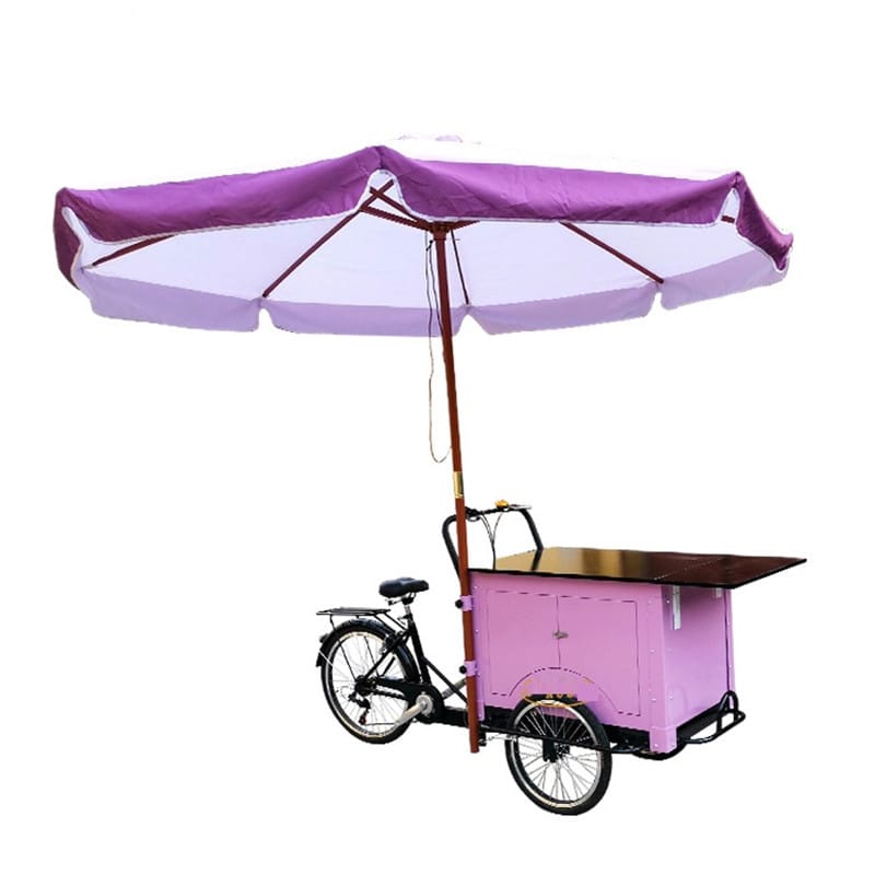 Street Electric Coffee Cargo Bike Snack Food Vending Cart Mobile Adult Bicycle for Sale