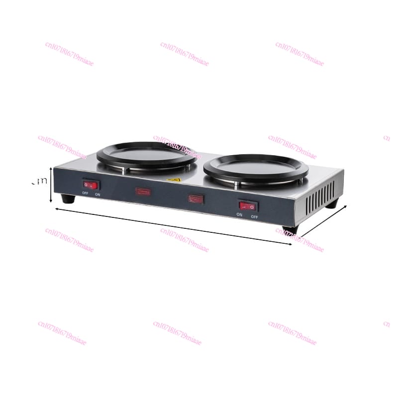 Twin Coffee Warmer Maintaining Furnace Double-Headed Pot Heating Insulation Plate Commercial Steel Bottom 1.8 L Machine