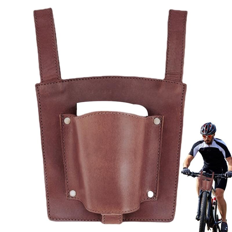 Bicycle Water Bottle Holder PU Leather Water Bottle Cup Holder Water Bottle Cup Holder Cycling Water Cup Mount Coffee Drink
