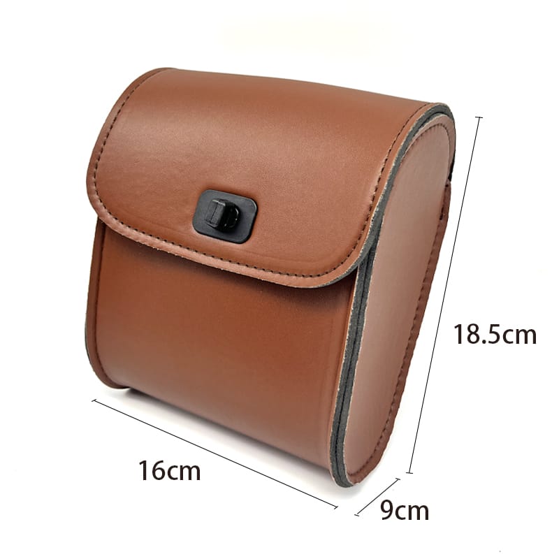Coffee Black Square Vintage Bicycle PU Waterproof Universal Handlebar Bag Electric Bicycle Pedal Motorcycle Hang Bag