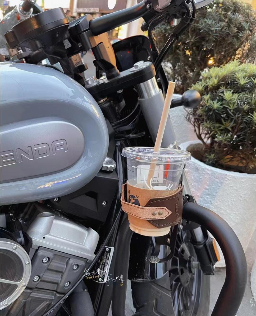 N+1 BC155l Bicycle Water Bottle CageMotorcycle ScooterCowhide Water Cup HolderModified Large Bore Coffee Cup Available