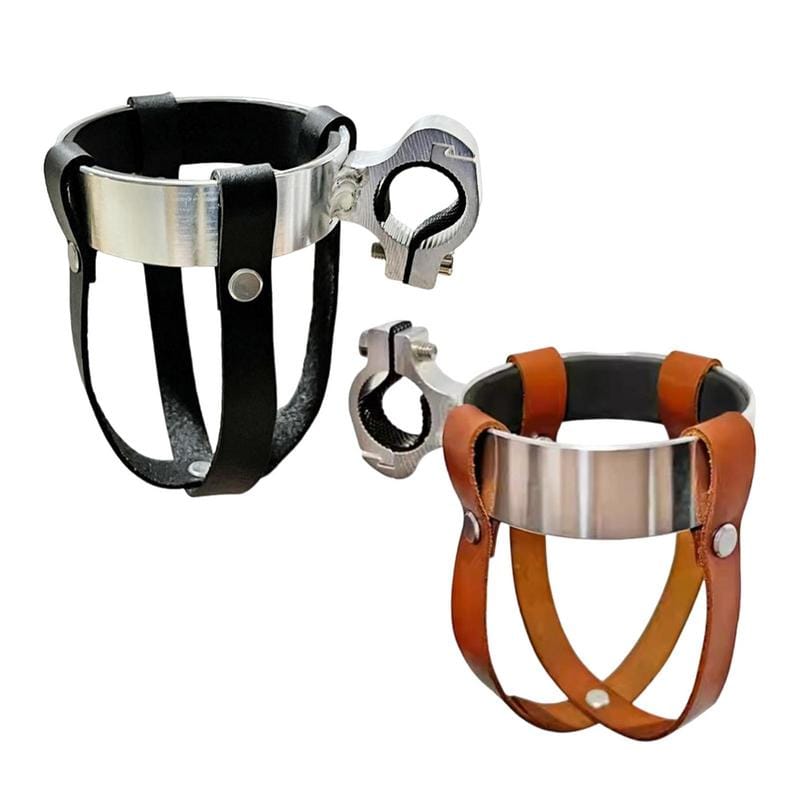 Retro Bike Cup Rack Bicycle Bottle Holder Stainless Steel MTB Road Bike Coffee Cup Cage Classic Cycling Handlebar Kettle Rack