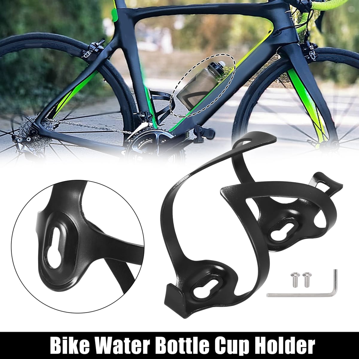 X Autohaux Double Side Bicycle Water Coffee Drink Cup Bottle Holder Cages Carrier Rack with Wrench for Mountain Road Bike