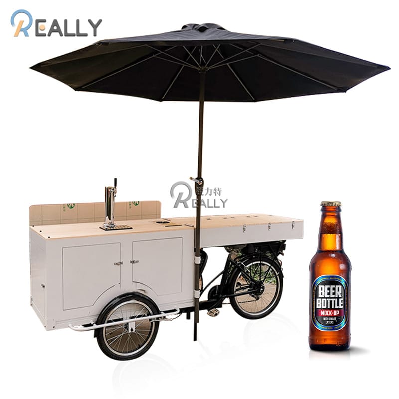 Electric Food Tricycles Passenger Beer Bike Mobile Bar for Coffee and Drink Food Bike Bicycle