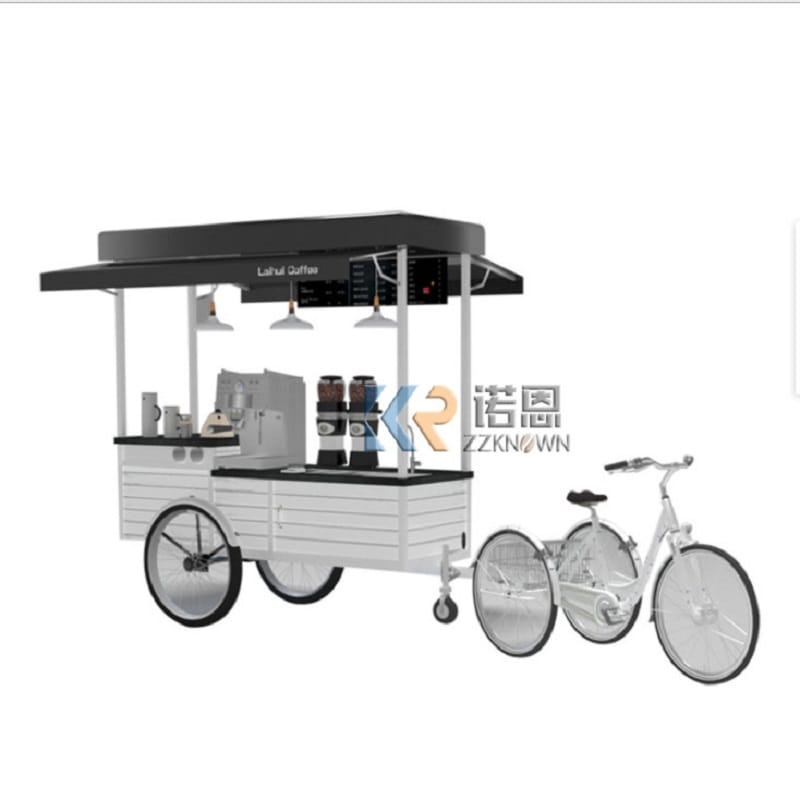 Mobile Food Vending Cart Street Hotdog Newspaper Display 3 Wheel Electric Tricycle Coffee Trolly Carts