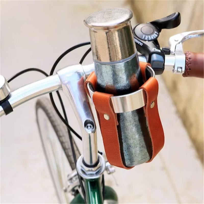 Retro Bike Bottle Holder Bicycle Cup Rack Stainless Steel MTB Road Bike Coffee Cup Cage Classic Cycling Handlebar Kettle Rack