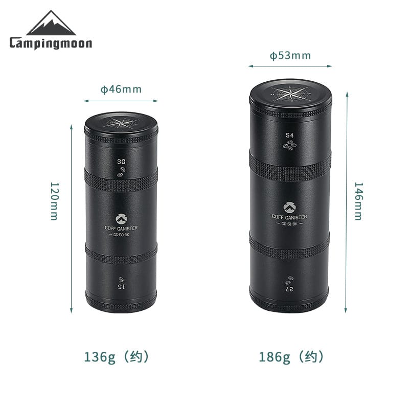 50-BK Blackened Aluminum Alloy Sealed Tea Portable Storage Can Camping Coffee Packaging Storage Can