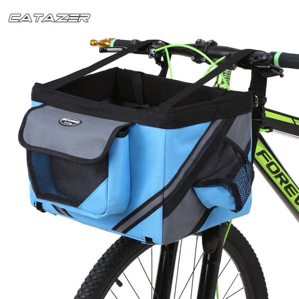 Bicycle Bag Cycling Bike Bicycle Handlebar Basket Bike Hard-wearing Front Bag Box Pet Dog Cat Carrier Black / Blue / Coffee