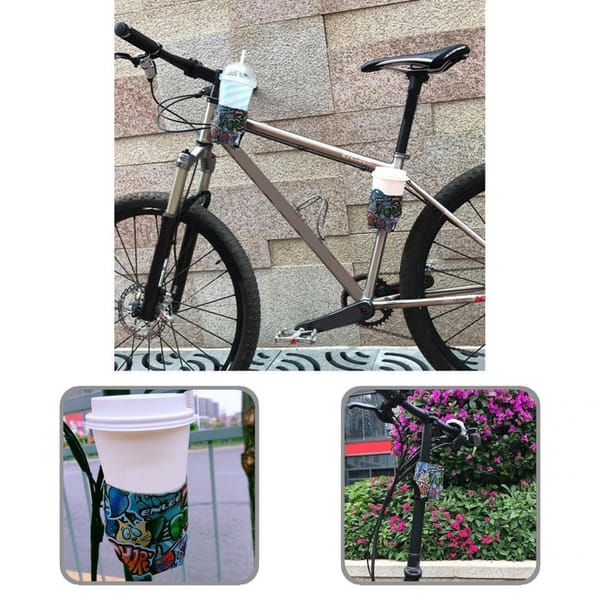 Anti-crack Anti-slip Stability Foldable Bike Mount Coffee Holder Bracket Bike Handlebar Cup Bracket for Bike