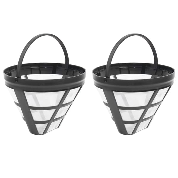 2Pack No.4 Reusable Coffee Maker Basket Filter for Filters, Fit Most 8-12 Cup Basket Drip Coffee Machine