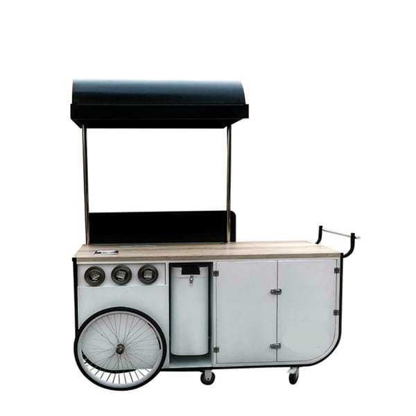 Hand Push Dessert Drinks Coffee Cart Outdoor Mobile Kitchen Food Trailer Truck Milk Ice Cream Dining Display Vending Kiosk