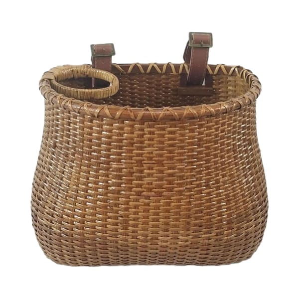 Bike Basket with Coffee Cup Holder Durable Bicycle Basket for Picnic Cycling