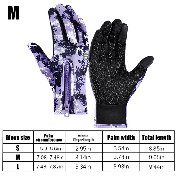 1 Pair Riding Gloves Waterproof Touchscreen Outdoor Gloves Wind-proof Camouflage Hand Accessory  M  Coffee