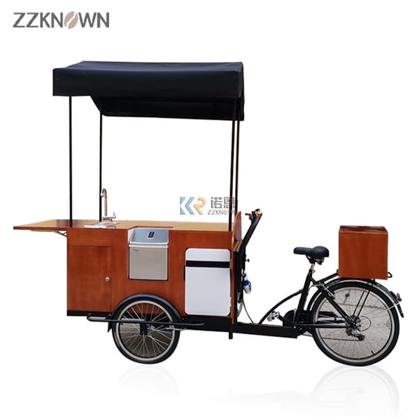 Stylishly Designed Cargo Coffee Bikes for Selling Coffee and Food Mobile Ice Cream Bike Electric Hot Dog Cart