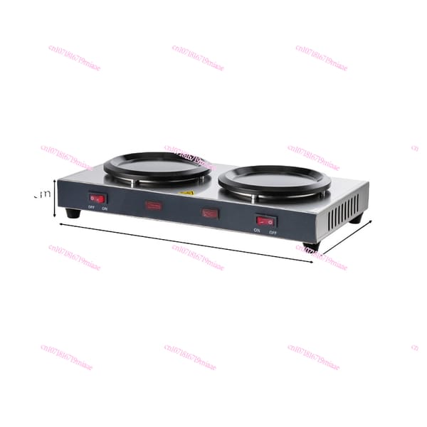 Twin Coffee Warmer Maintaining Furnace Double-Headed  Pot Heating Insulation  Plate Commercial Steel Bottom 1.8 L  Machine