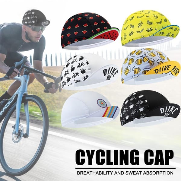 1pcs Classic Retro Beer Coffee Ice Cream Cartoon Polyester Bike Sports Bicycle Summer Cycling Dry Caps Hats Quick W2F8