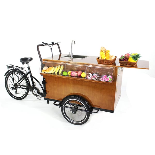Fast Food Fruits Coffee Bicycle Bike Cargo Tricycle Bike Street Food Cart