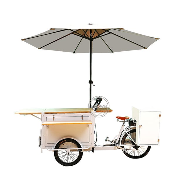 3 wheeled Ice Cream Cargo Bike Electric Pedal Bicycle Business Street Mobile Vending Truck Coffee Kiosk Catering Food Cart