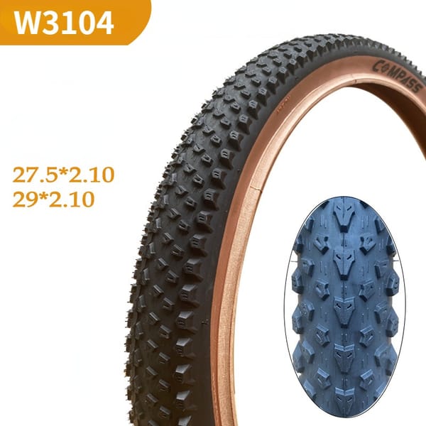 27.5/29 * 2.10 bicycle outer tire W3104 coffee tire bicycle accessories wear-resistant tire