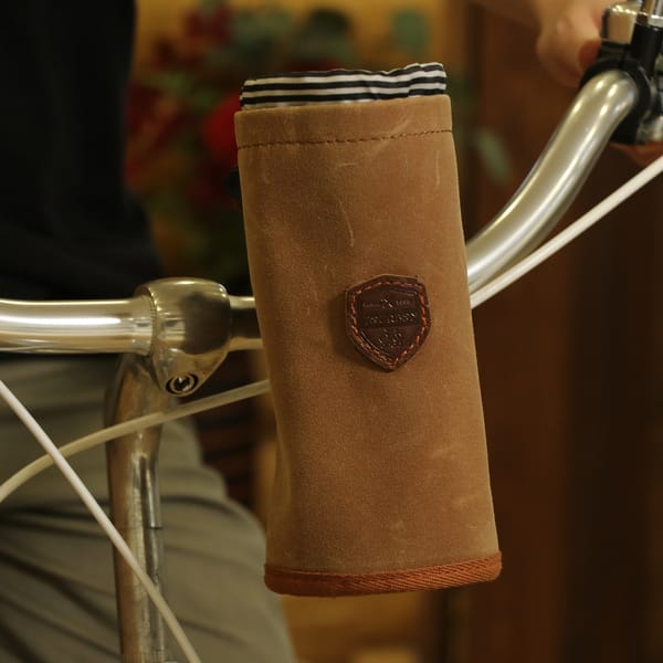 Tourbon Vintage Outdoor Bike Water Cup Coffee Beer Pouch Cover Bag Cell Phone Holder Bicycle Storage Canvas Cycling Accessories