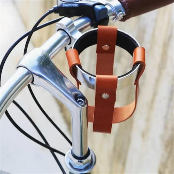 Retro Bike Cup Rack Bicycle Bottle Holder Stainless Steel MTB Road Bike Coffee Cup Cage Classic Cycling Handlebar Kettle Rack