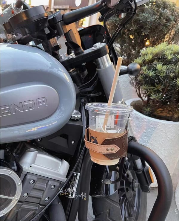 N+1 BC155l Bicycle Water Bottle CageMotorcycle ScooterCowhide Water Cup HolderModified Large Bore Coffee Cup Available