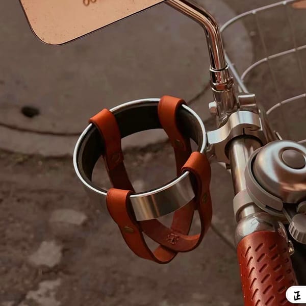 Retro Bicycle Handlebar Coffee Cup All Aluminum Alloy Water Cup Holder Milk Tea Cup Holder Kettle Rack Handlebar Rack