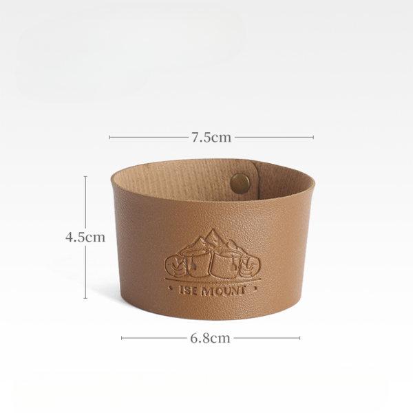 304 water cup cover non-slip and anti-scalding beer cup coffee cup 300ml teacup thermal insulation leather cover