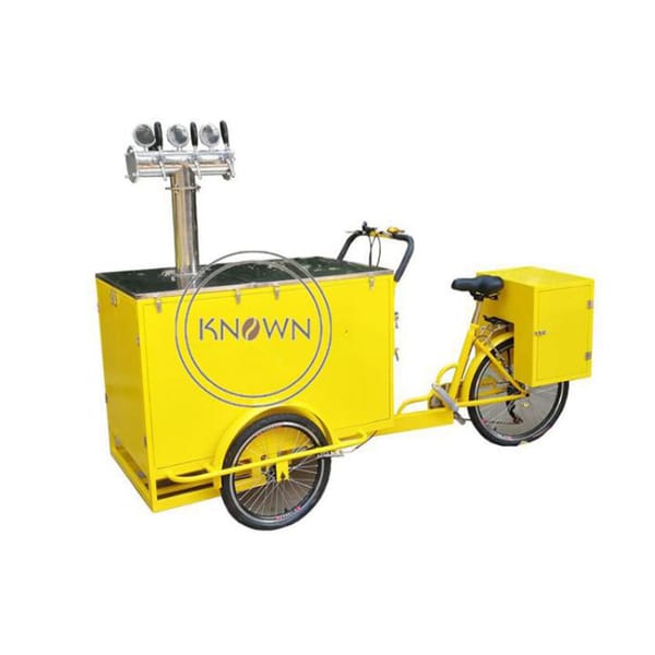 Classic Beer Tricycle for Vending Fruit 3 Wheel Electric Coffee Cart Mobile Cargo Trike for Sale
