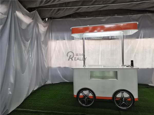 Bakery Dining Car Street Coffee Kiosk Mobile Gelato Ice Cream Push Cart Popsicle Display Bike For Sale