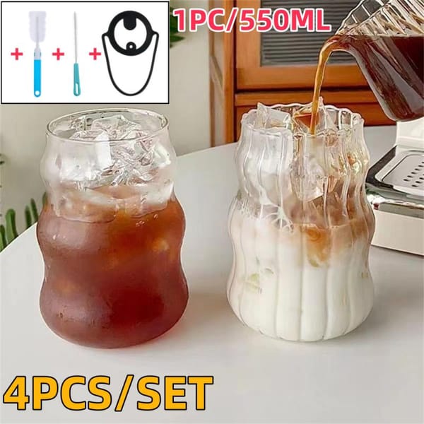 1Set Mountain Path Bike Transparent Cycling Mug 550ml Heat-resistant Tea Juice Milk Coffee Mug And Cup Sleeve Cleaning Brush