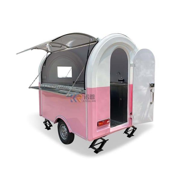Street Food Vendor Trailer Fast Food Kiosk Outdoor Shopping Mall Coffee Van Mobile Food Trailer with CE and DOT