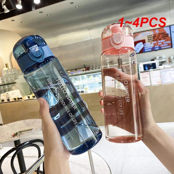 1~4PCS 780ml Sports Water Bottle BPA Free Portable Leak-proof Tea Coffee Cup  Plastic Drinkware Outdoor Travel Gym Drinking