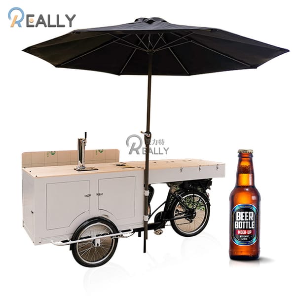 Electric Food Tricycles Passenger Beer Bike Mobile Bar for Coffee and Drink Food Bike Bicycle
