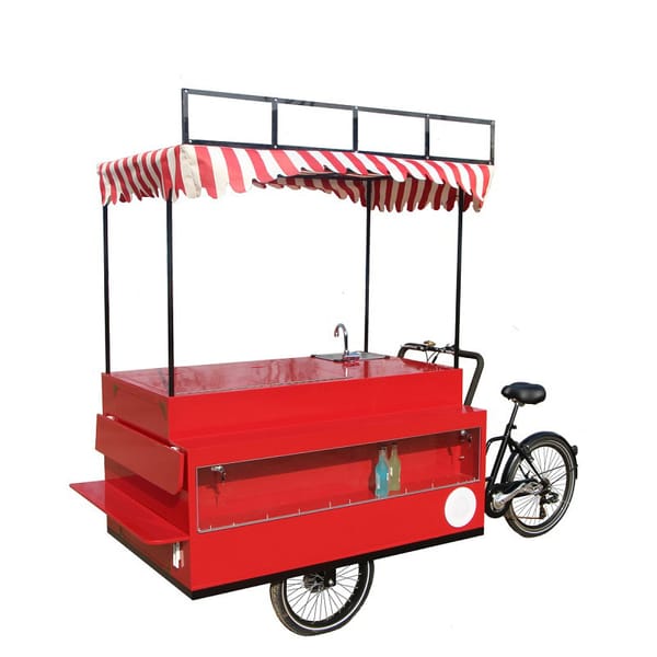 Hot Sale Coffee Bike Street Ice Cream Mobile Coffee Cart Food Vending Cart  Adult ElectricTricycle Cargo Free Shipping