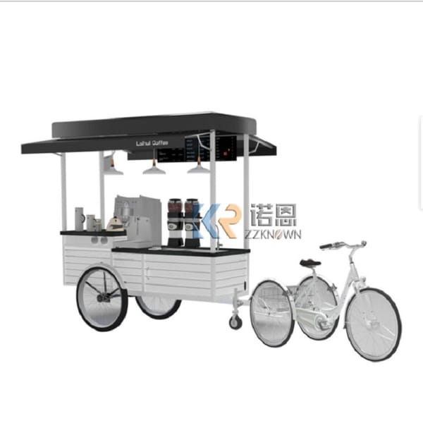 Mobile Food Vending Cart Street Hotdog Newspaper Display 3 Wheel Electric Tricycle Coffee Trolly Carts