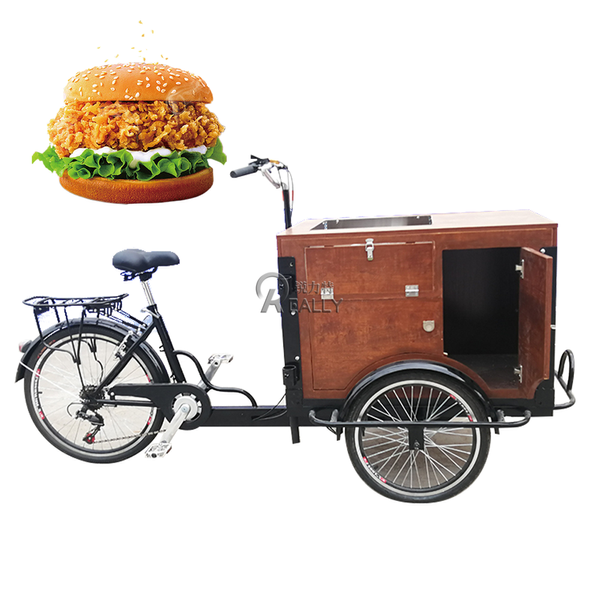 2022 Fashion Electric Coffee Cargo Bike Mobile Outdoor Coffee Tricycle Street Food Cart