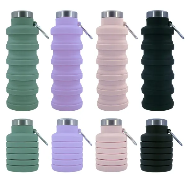 New Portable Outdoor Travel Silicone Water Bottle Retractable Folding Coffee Bottle Cups E  Tools Collapsible Sport Bottles