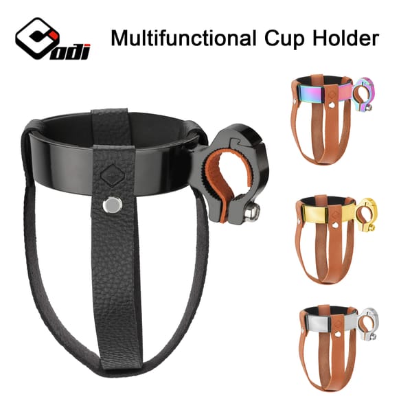 ODI Retro Bicycle Water Bottle Cage Aluminum Alloy Coffee Cup Holder Multifunctional EquipmentCup Holder for Motorbike Cycling
