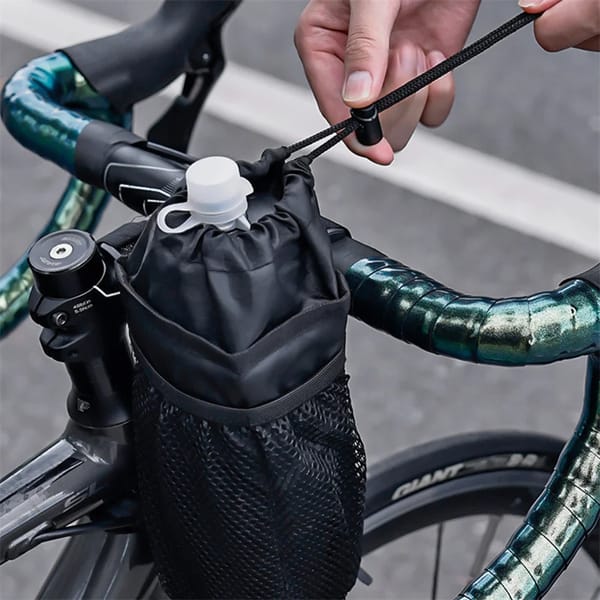Bicycle Bag Bicycle Bottle Pouch Steering Thermal Bag With Mesh Pocket Coffee Cup Pouch Cycling Water Bottle Carrying Bags