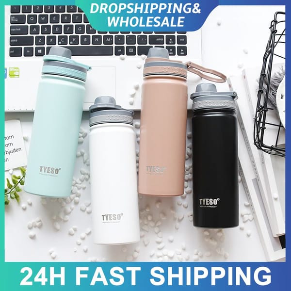 Student Large Cup Mugs For Coffee Leak Proof For Sports Fitness Tour Hiking Water Bottle 530ml/750ml Vacuum Bottle High Quality