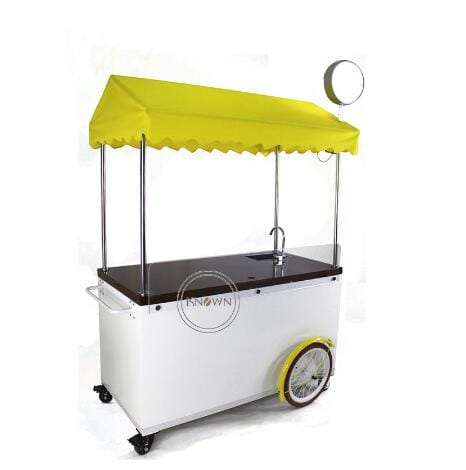 Multifunctional pedal mobile food cart bike food truck trailer coffee kiosk with free shipping by sea