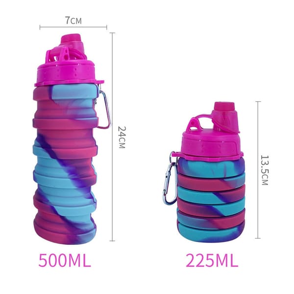 New Portable Silicone Water Bottle Retractable Folding Coffee Bottle Cups E Outdoor Travel Tools Collapsible Sport Bottles